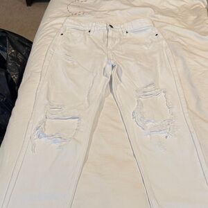Distressed White hidden Jeans